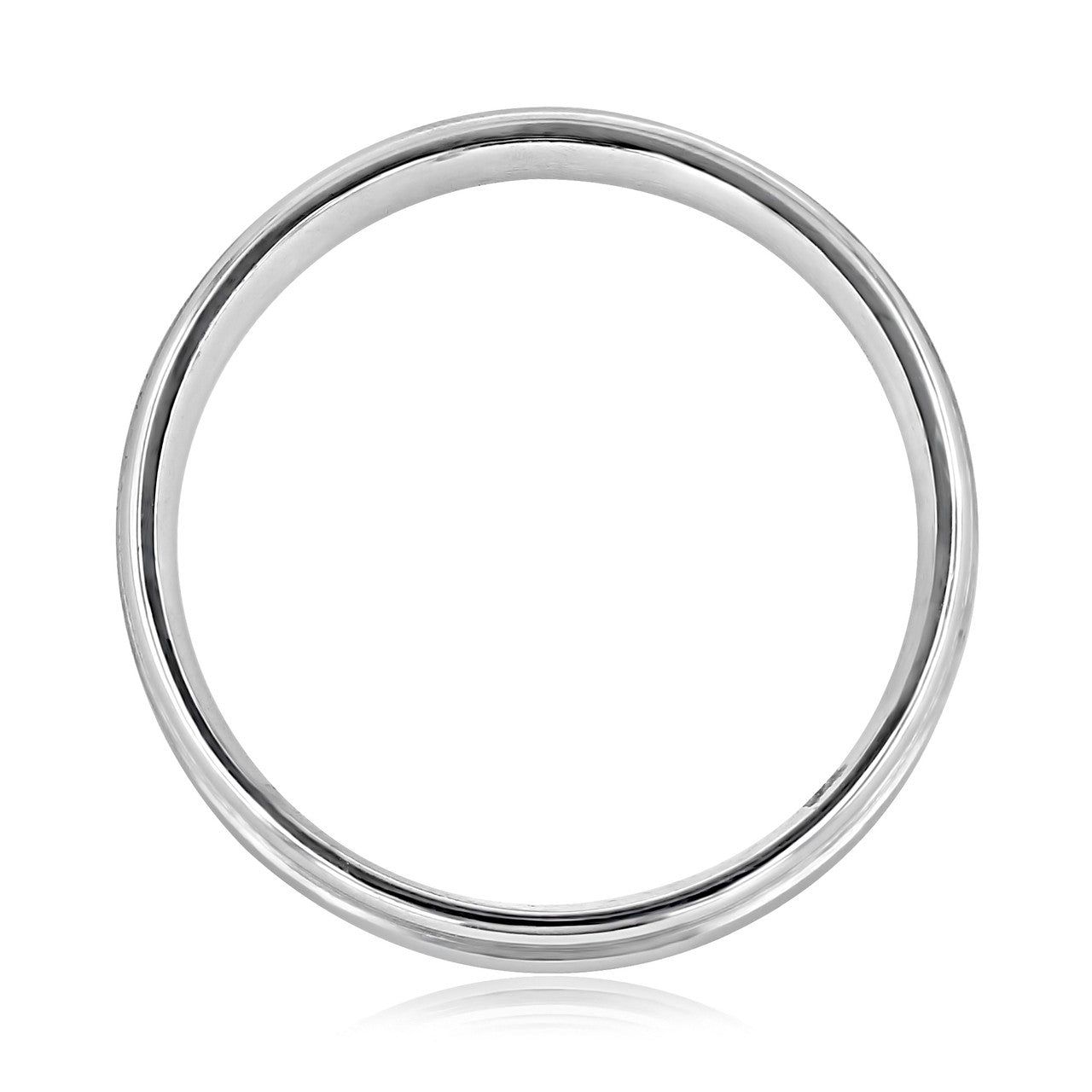 Satin-Finish White Gold Classic Men's Band