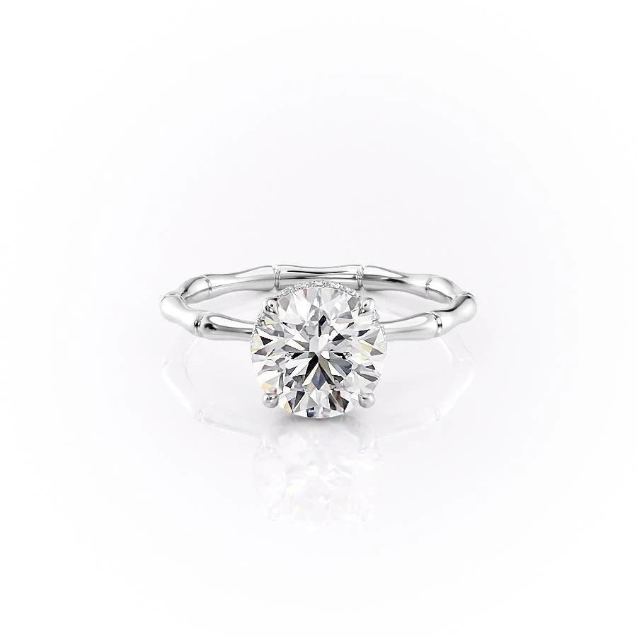 1.60 CT Round Cut Solitaire Style Moissanite Engagement Ring