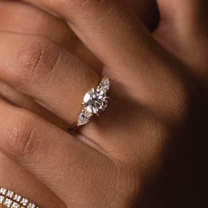 1.5 CT Round: Three Stone Lab Grown Diamond