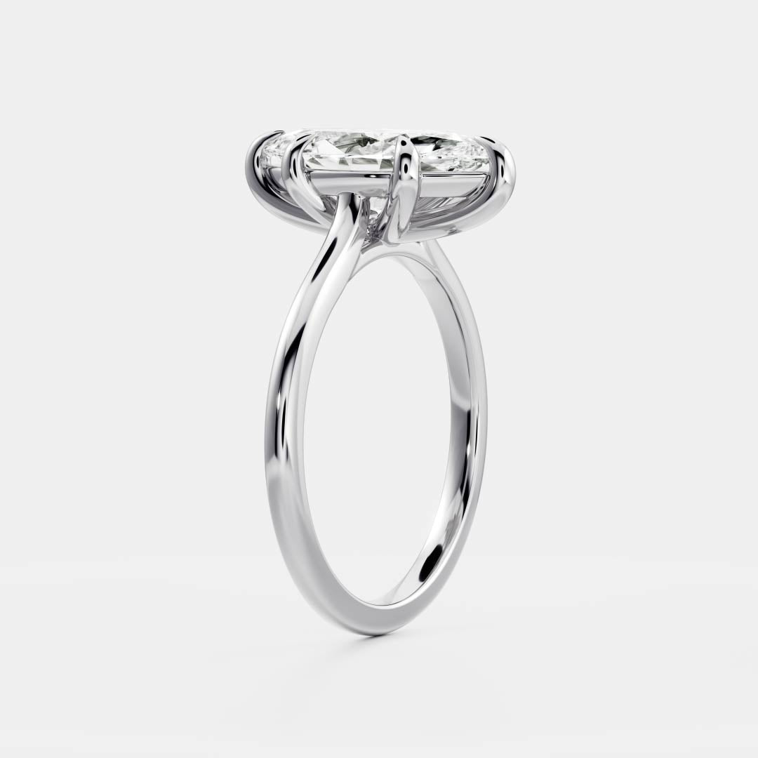 2 CT Marquise: Solitaire Lab Grown Diamond Engagement Ring