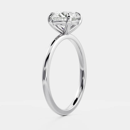 0.75 CT Round: Solitaire Lab Grown Diamond Engagement Ring