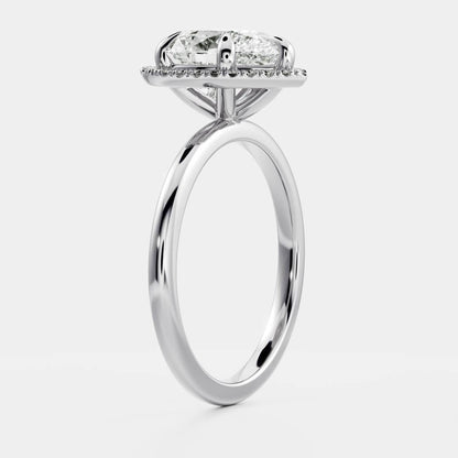 Pear: Halo Lab Grown Diamond