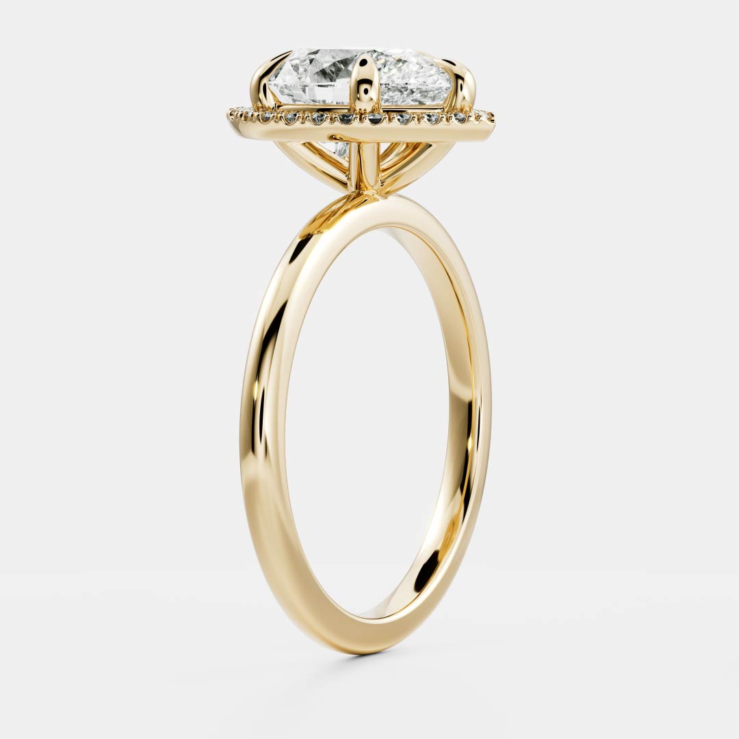 Pear: Halo Lab Grown Diamond