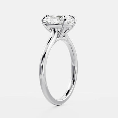 Oval: Cathedral Solitaire Lab Grown Diamond