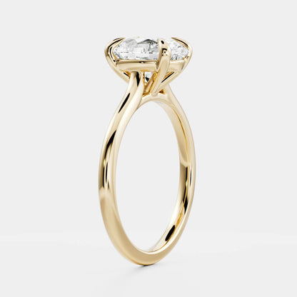 Oval: Cathedral Solitaire Lab Grown Diamond