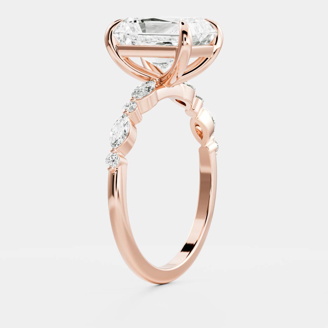 Radiant: Pave Lab Grown Diamond