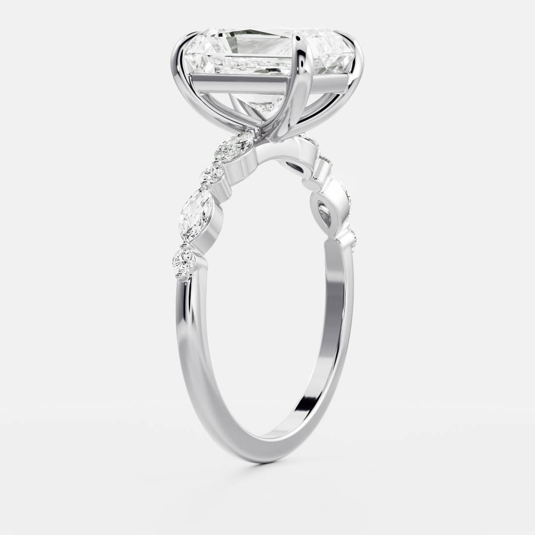 Radiant: Pave Lab Grown Diamond