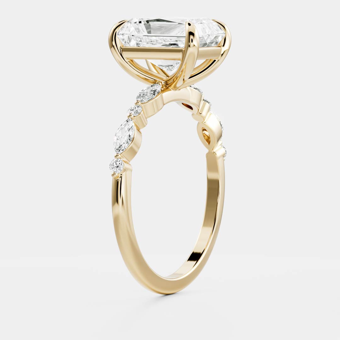 Radiant: Pave Lab Grown Diamond