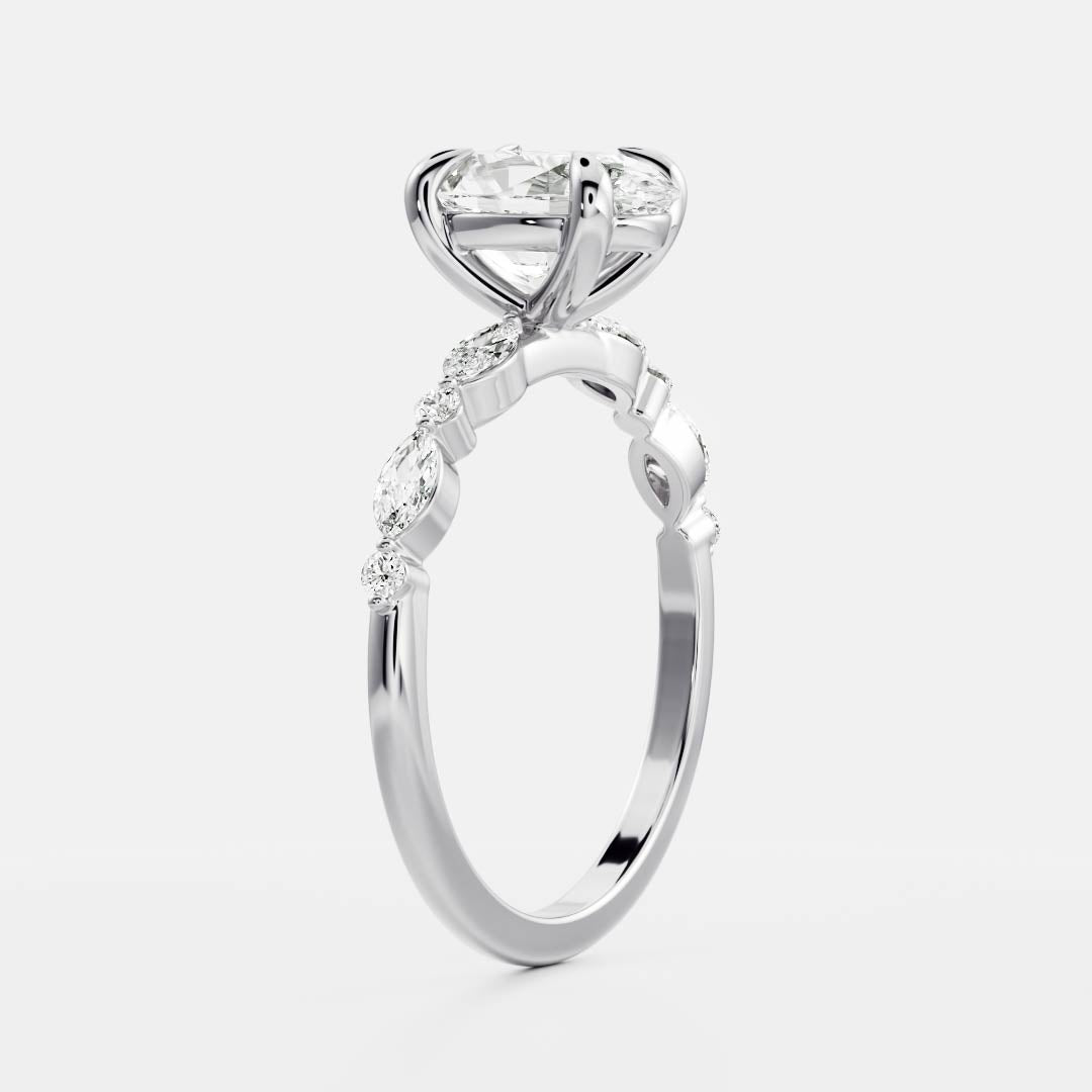 Oval: Pave Lab Grown Diamond