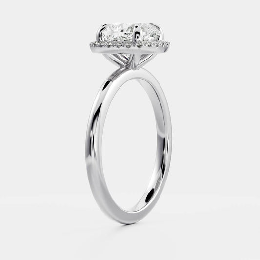 Cushion: Halo Lab Grown Diamond Engagement Ring