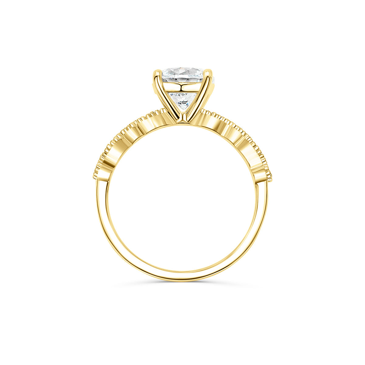 1.80 CT Round Cut Solitaire Moissanite Engagement Ring