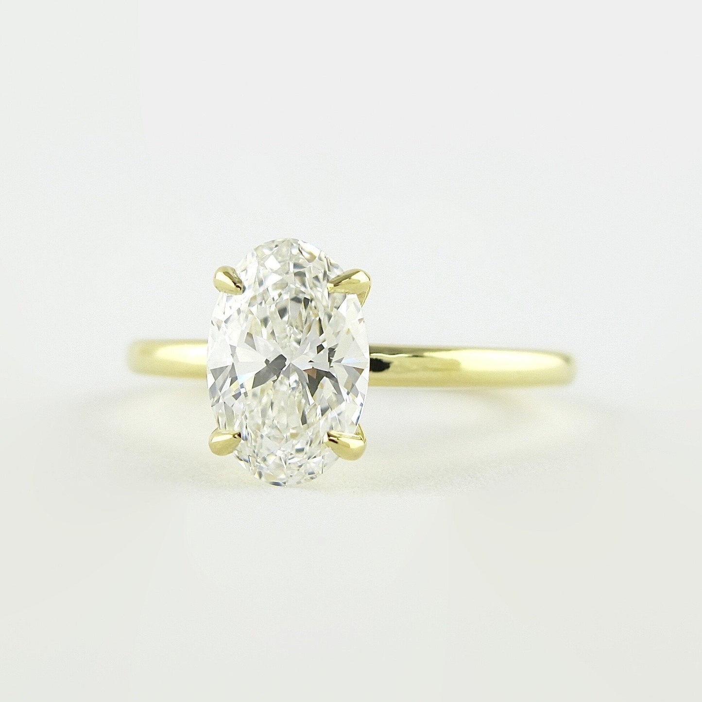 1.33 CT Oval Solitaire Style Moissanite Engagement Ring