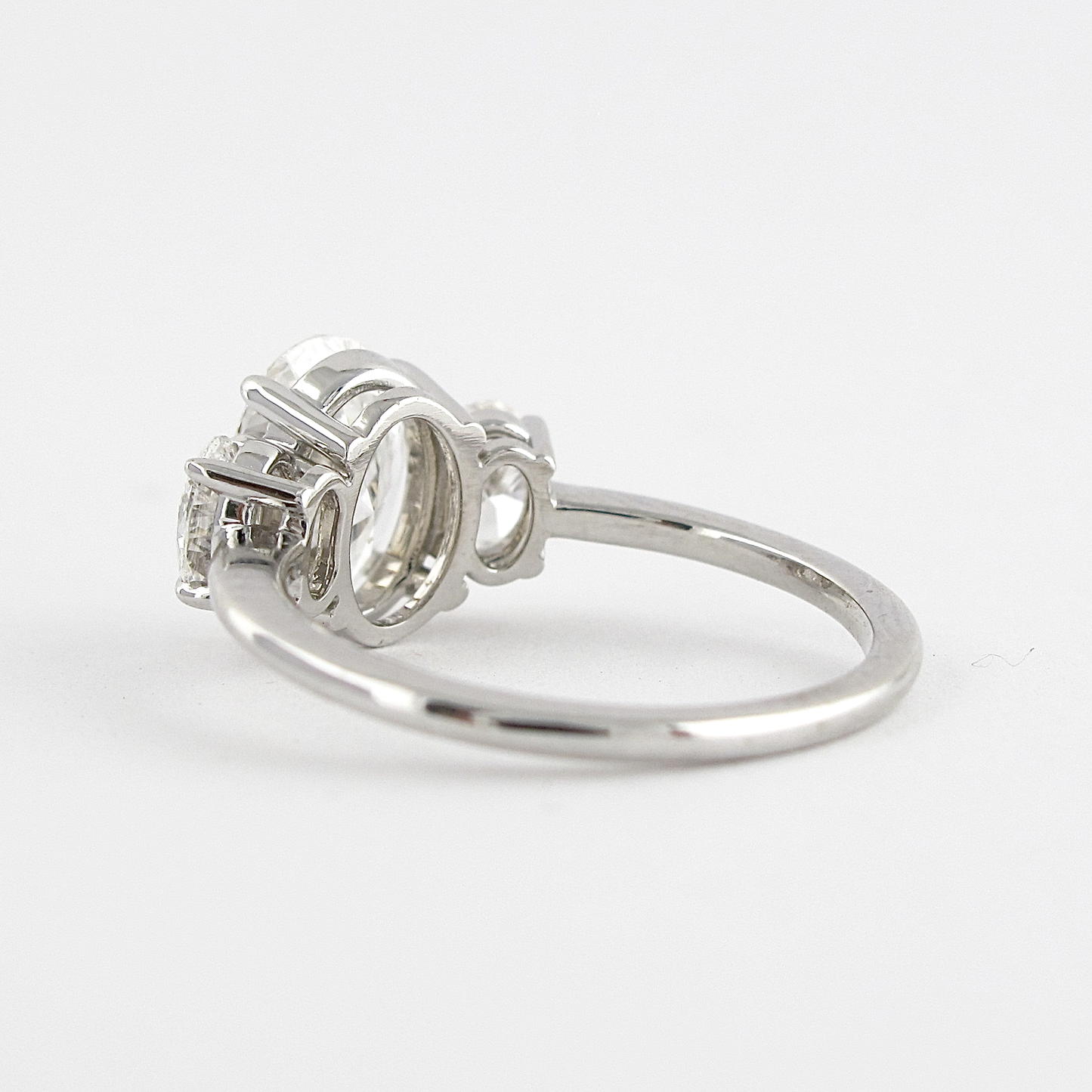 1.91 CT Oval Three Stone Moissanite Engagement Ring