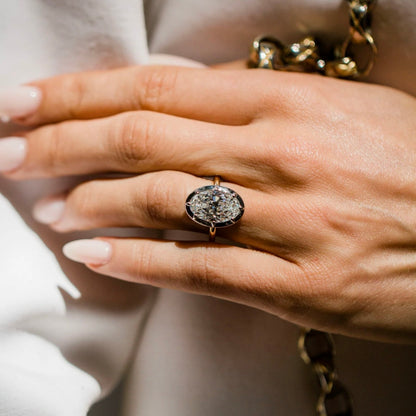 Oval Lab Grown Diamond Bezel Engagement Ring