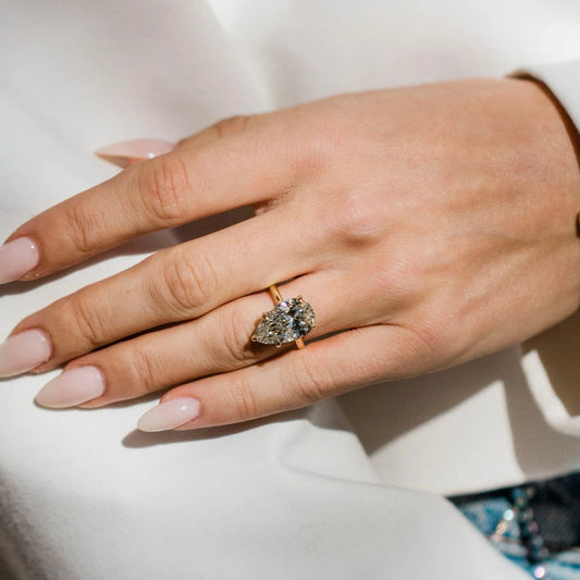 Pear Shaped Lab Grown Diamond Solitaire Engagement Ring