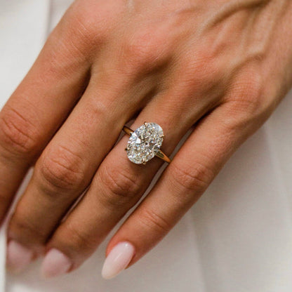 Oval Shaped Lab Grown Diamond Solitaire Engagement Ring