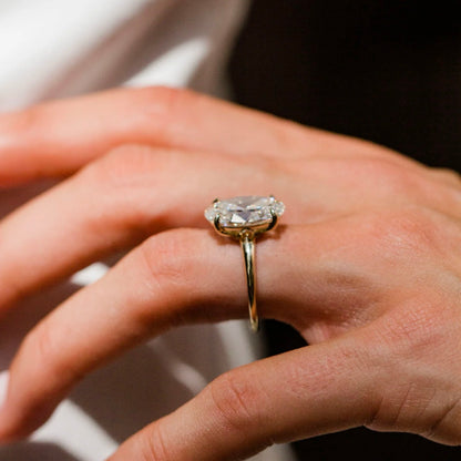 Oval Shaped Lab Grown Diamond Solitaire Engagement Ring
