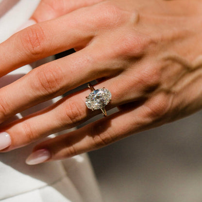 Oval Shaped Lab Grown Diamond Solitaire Engagement Ring