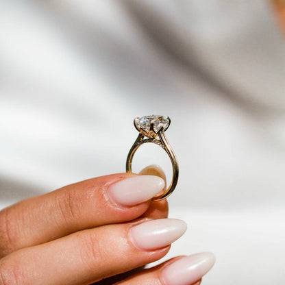 Oval Shaped Lab Grown Diamond Solitaire Engagement Ring