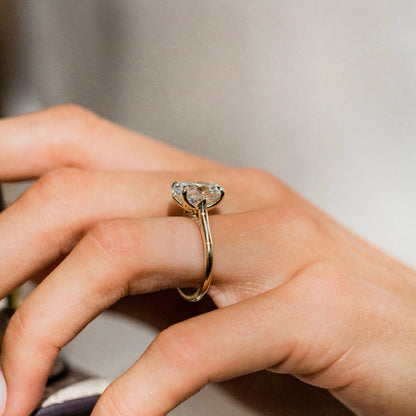 Oval Shaped Lab Grown Diamond Solitaire Engagement Ring