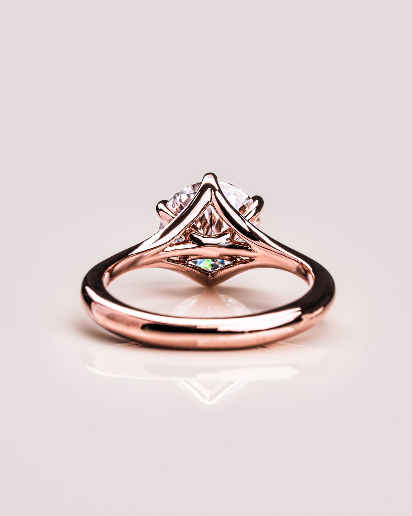 1.9 CT Round Solitaire Moissanite Engagement Ring