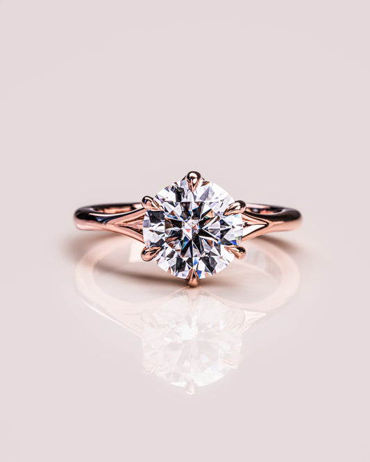 1.9 CT Round Solitaire Moissanite Engagement Ring