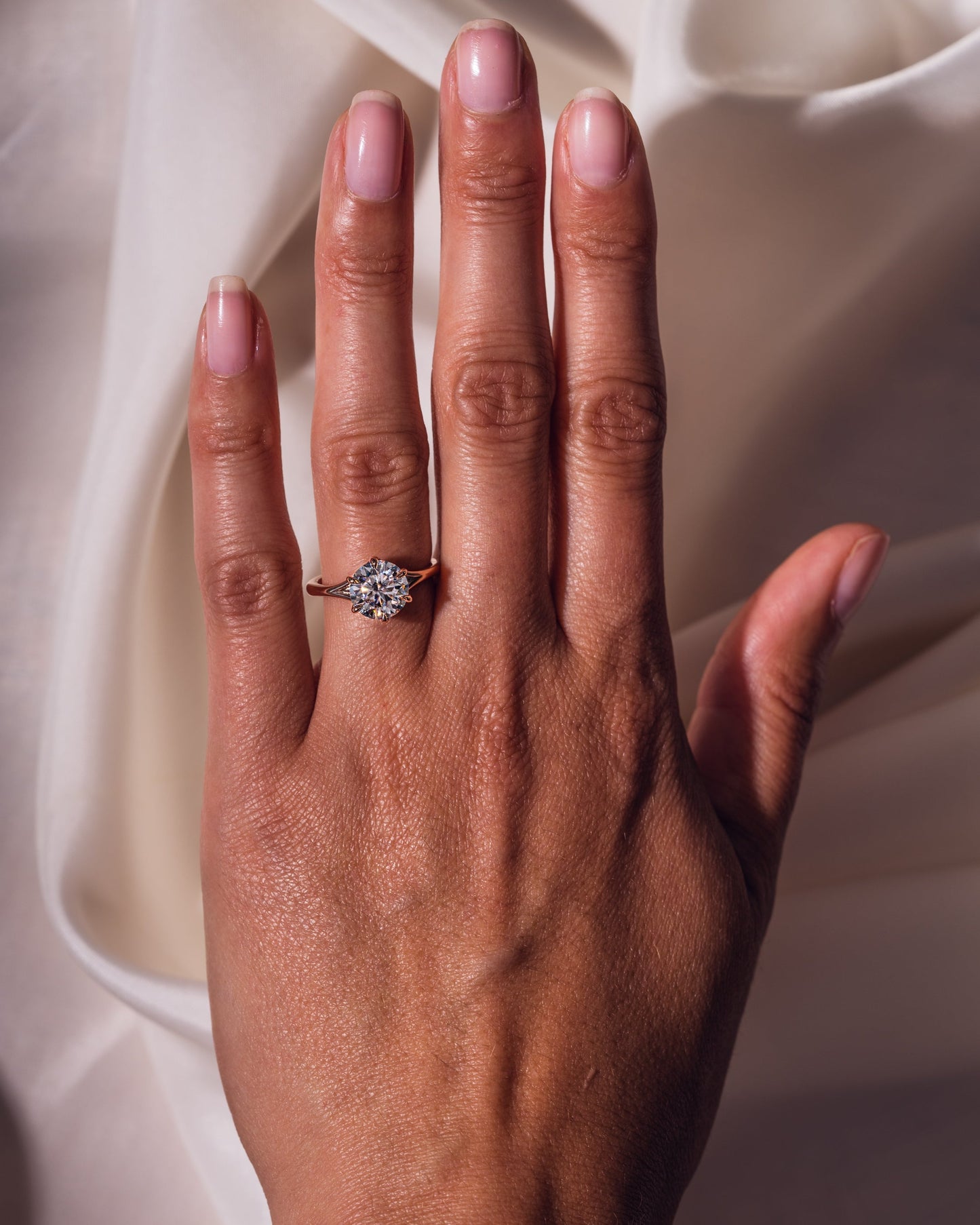 1.9 CT Round Solitaire Moissanite Engagement Ring