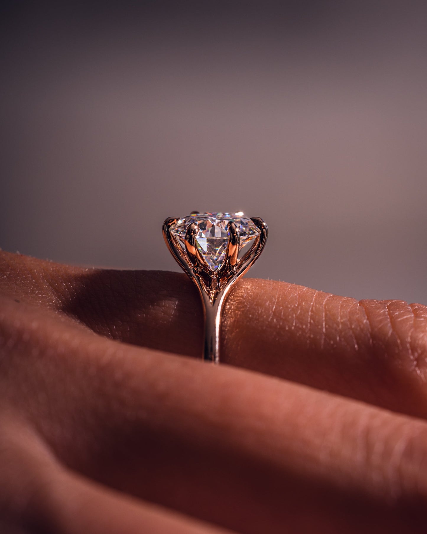 1.9 CT Round Solitaire Moissanite Engagement Ring