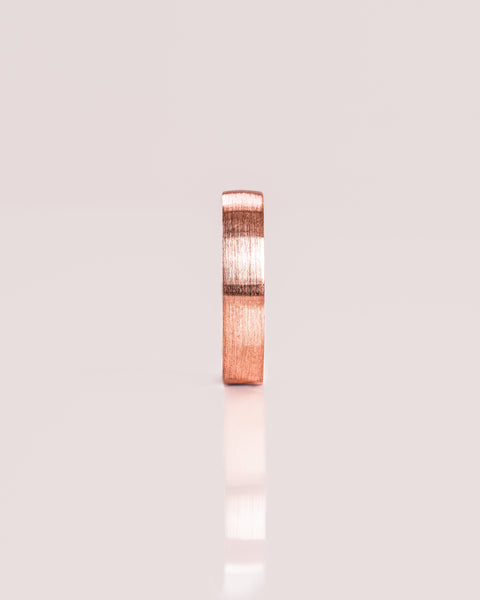 Classic Brushed-Finish Rose Gold Men's Band