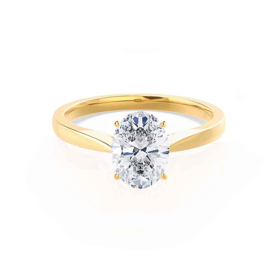 1.50 CT Oval Shaped Moissanite Solitaire Engagement Ring