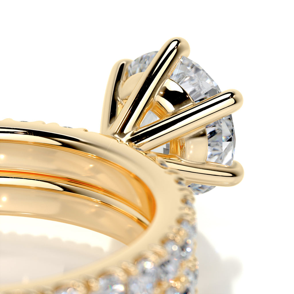 1.50 CT Round Solitaire CVD F/VS Diamond Bridal Ring Set 9