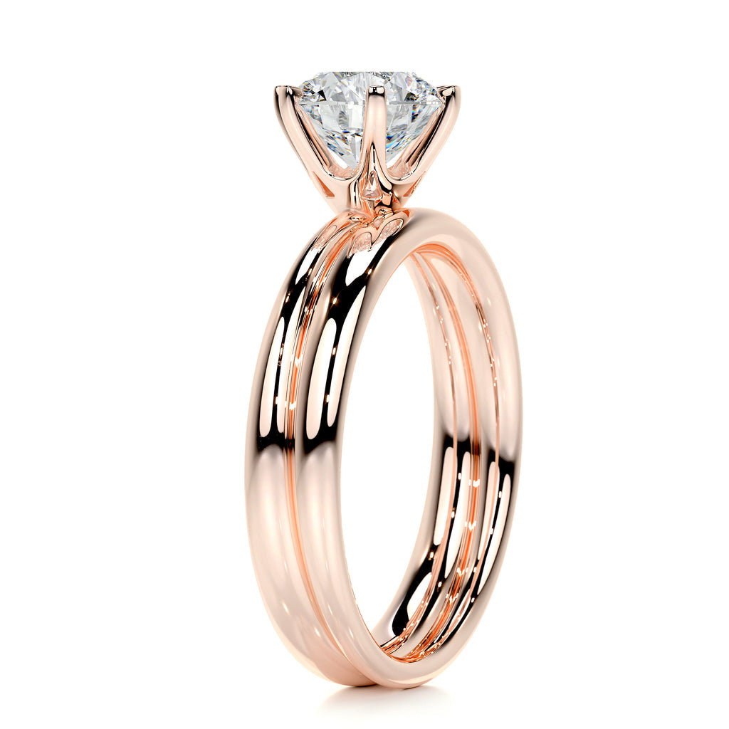 1.50 CT Round Solitaire CVD F/VS Diamond Bridal Ring Set 17
