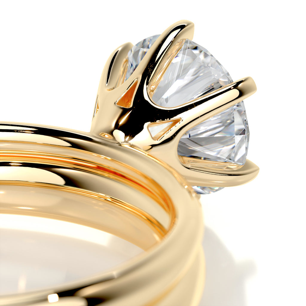 1.50 CT Round Solitaire CVD F/VS Diamond Bridal Ring Set 10