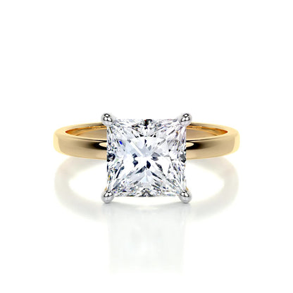 3.0 CT Princess Solitaire CVD F/VS2 Diamond Engagement Ring 12
