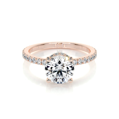 1.50 CT Round Hidden Halo CVD E/VS2 Diamond Engagement Ring 13