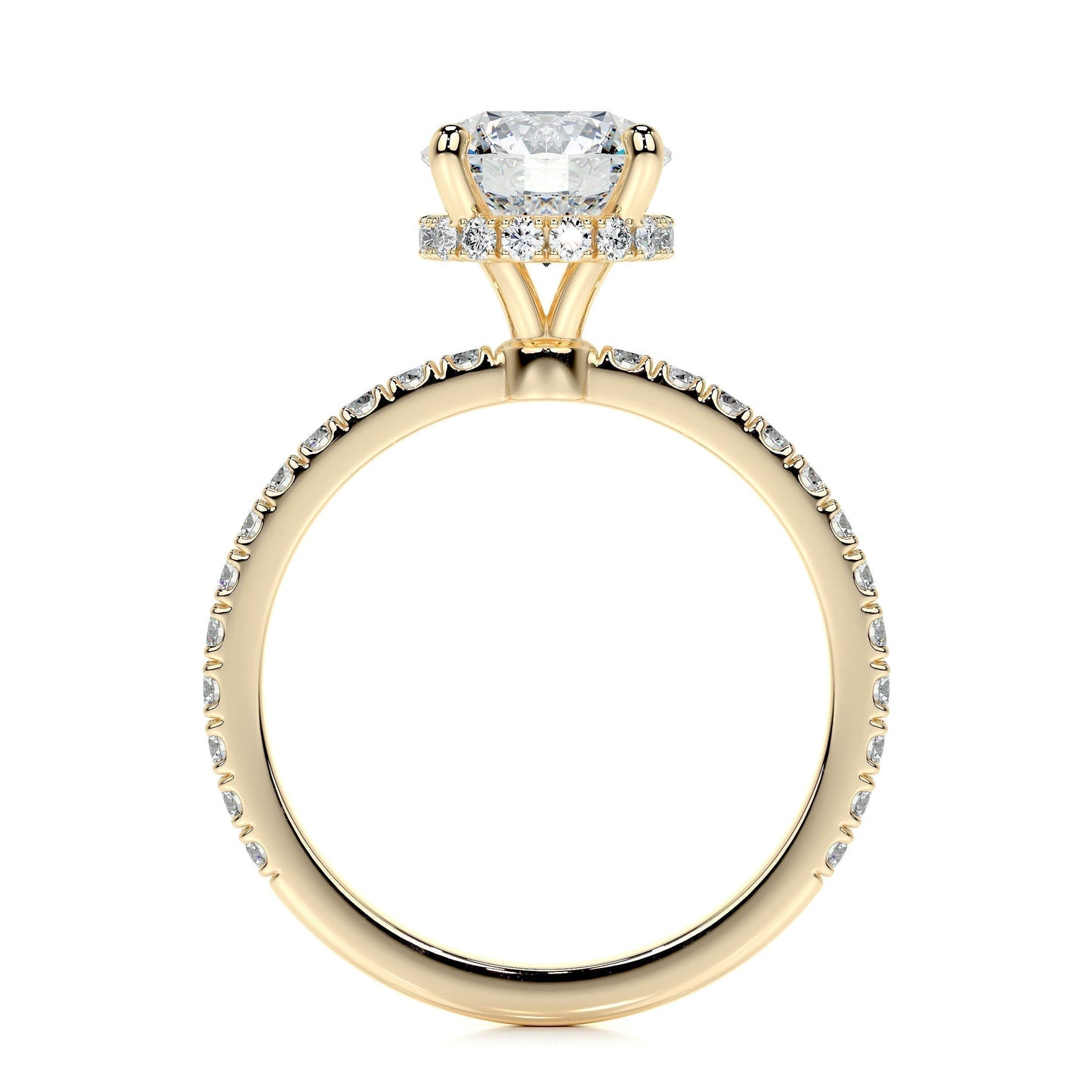 1.50 CT Round Hidden Halo CVD E/VS2 Diamond Engagement Ring 9