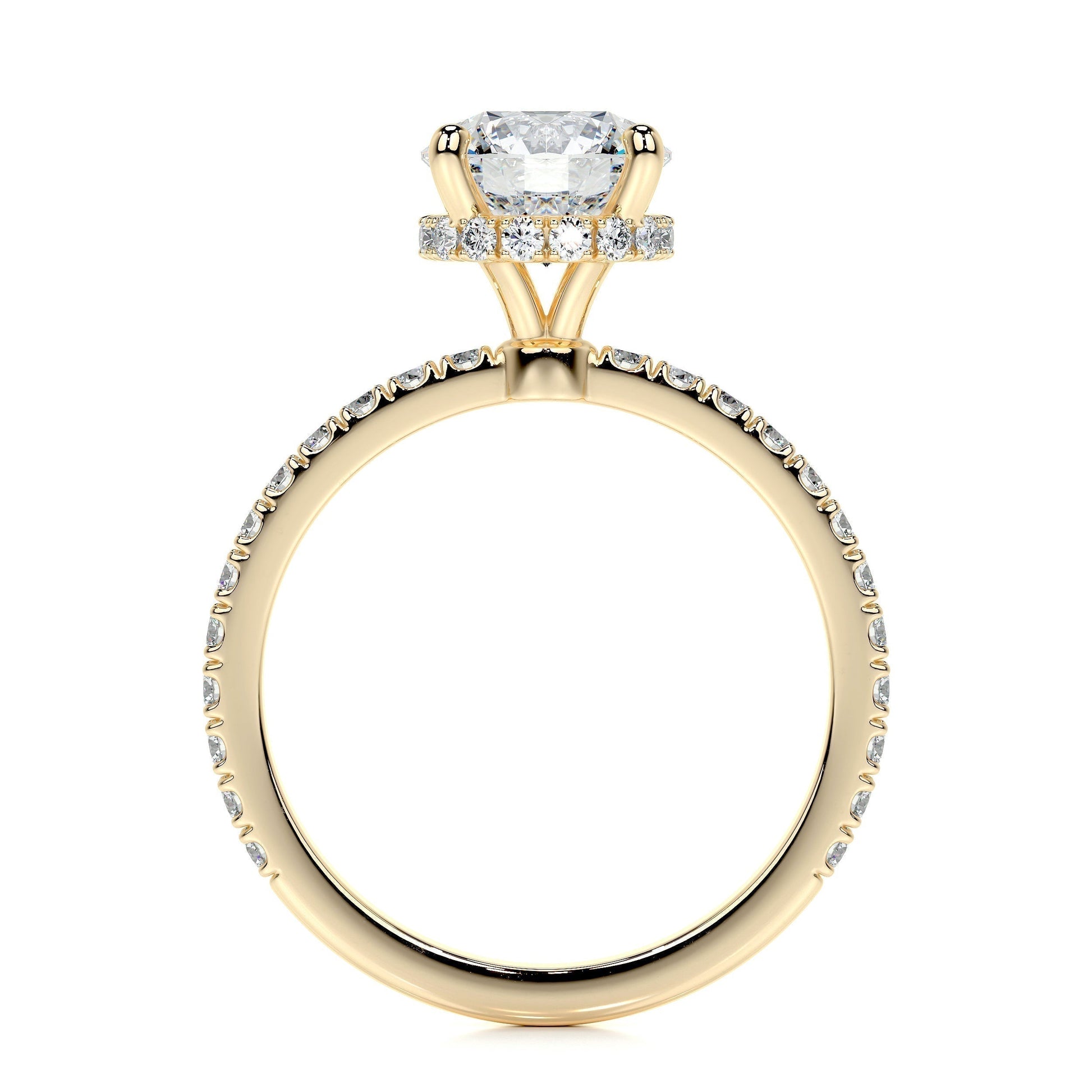 1.50 CT Round Hidden Halo CVD E/VS2 Diamond Engagement Ring 9