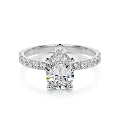 1.50 CT Pear Solitaire CVD E/VS2 Diamond Engagement Ring 25