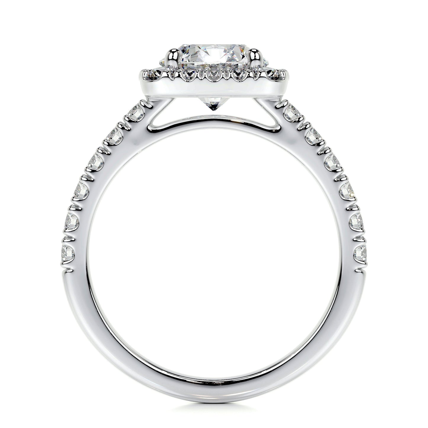 1.50 CT Round Halo CVD D/VS1 Diamond Engagement Ring 8