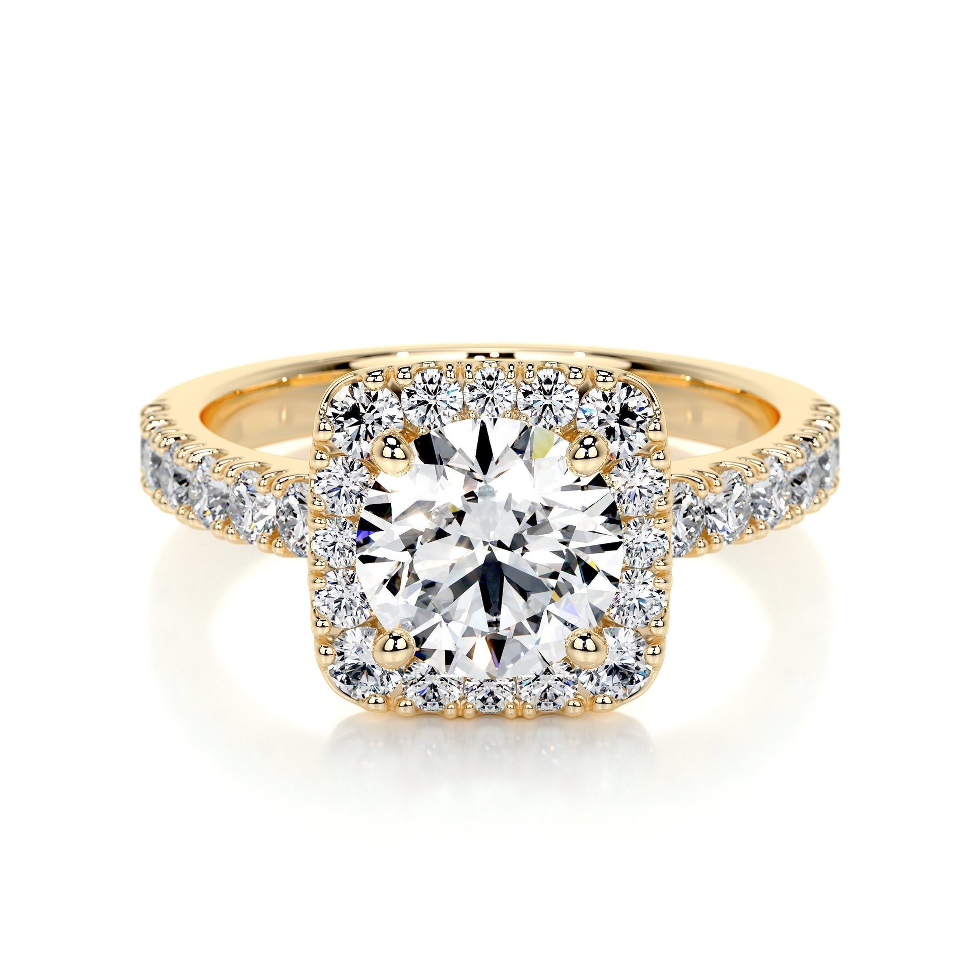 1.50 CT Round Halo CVD D/VS1 Diamond Engagement Ring 7