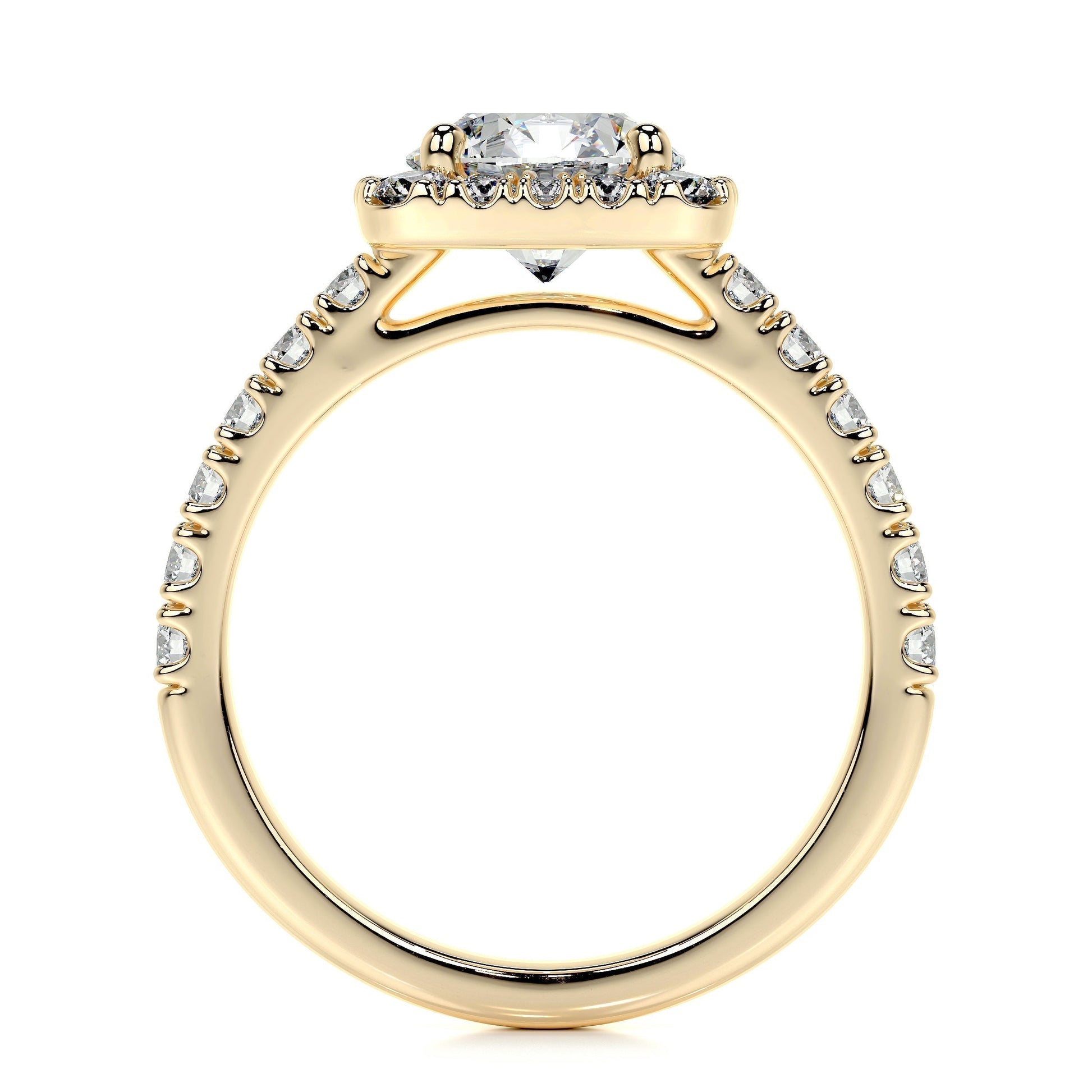1.50 CT Round Halo CVD D/VS1 Diamond Engagement Ring 12