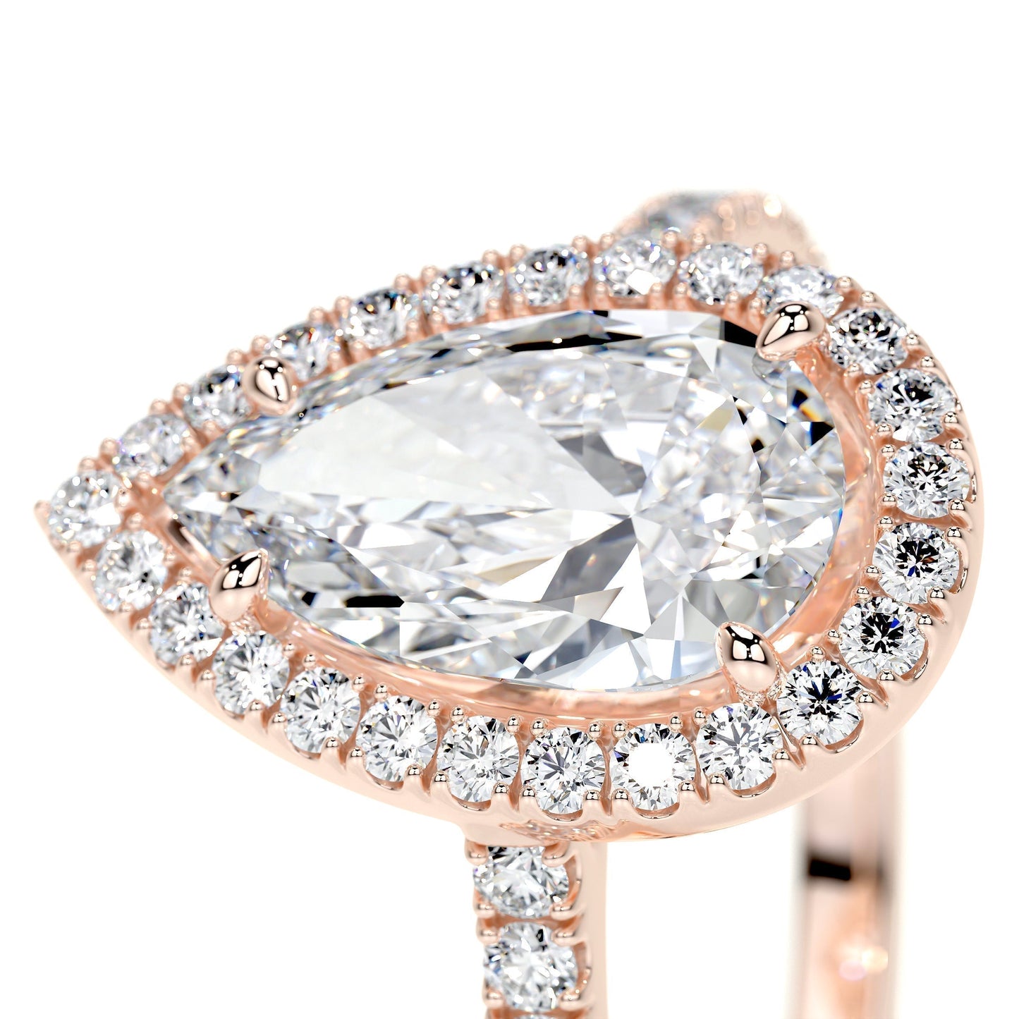 1.50 CT Pear Halo CVD F/VS2 Diamond Engagement Ring 15