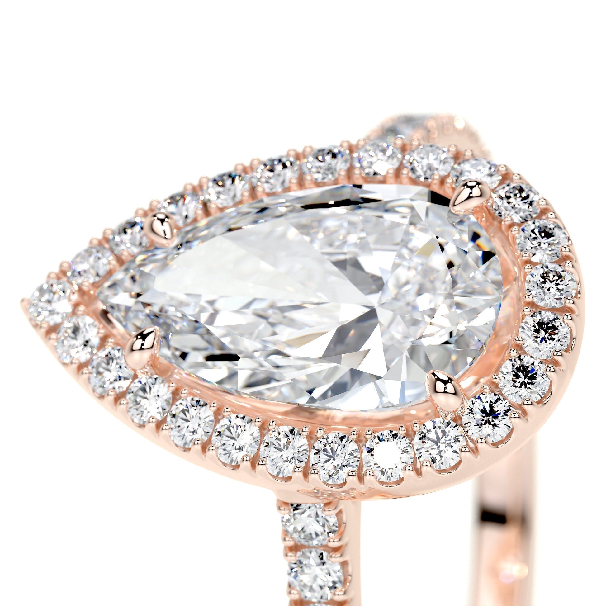 1.50 CT Pear Halo CVD F/VS2 Diamond Engagement Ring 15