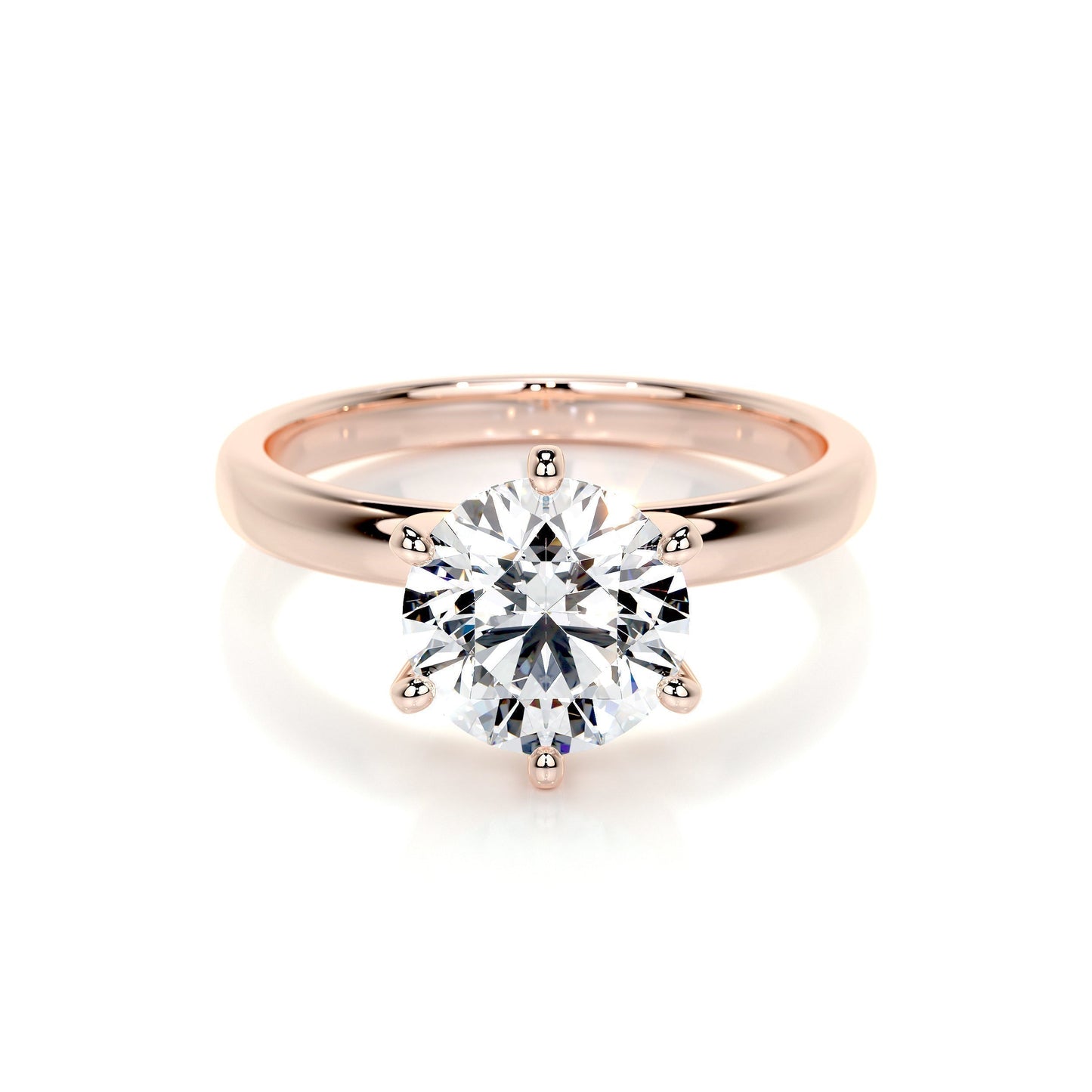 2.0 CT Round Solitaire CVD E/VS2 Diamond Engagement Ring 53