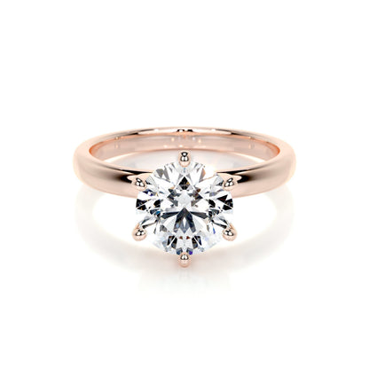 2.0 CT Round Solitaire CVD E/VS2 Diamond Engagement Ring 53