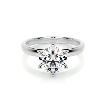 2.0 CT Round Solitaire CVD E/VS2 Diamond Engagement Ring 1