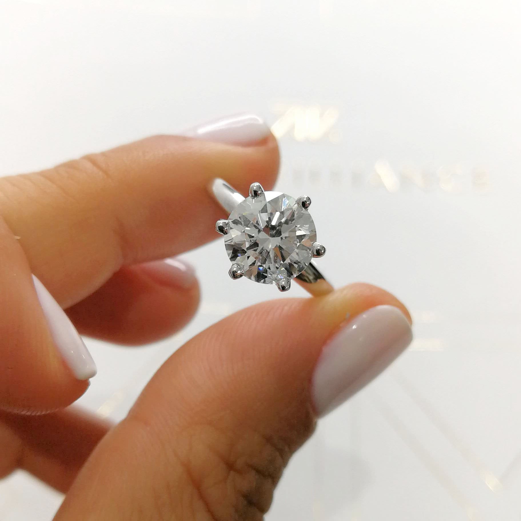 2.0 CT Round Solitaire CVD E/VS2 Diamond Engagement Ring 22