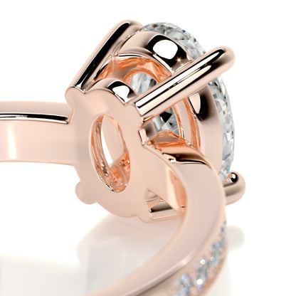 1.0 CT Oval Solitaire CVD F/SI1 Diamond Engagement Ring 15