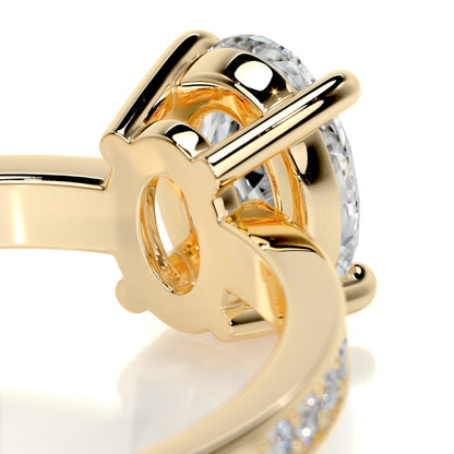 1.0 CT Oval Solitaire CVD F/SI1 Diamond Engagement Ring 10