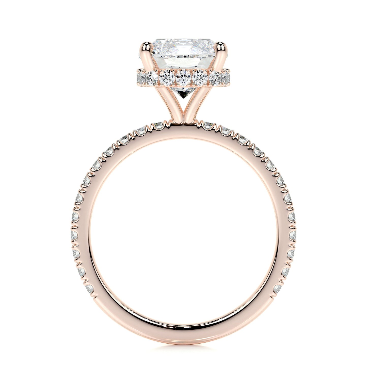 2.0 CT Cushion Hidden Halo CVD E/VS1 Diamond Engagement Ring 15